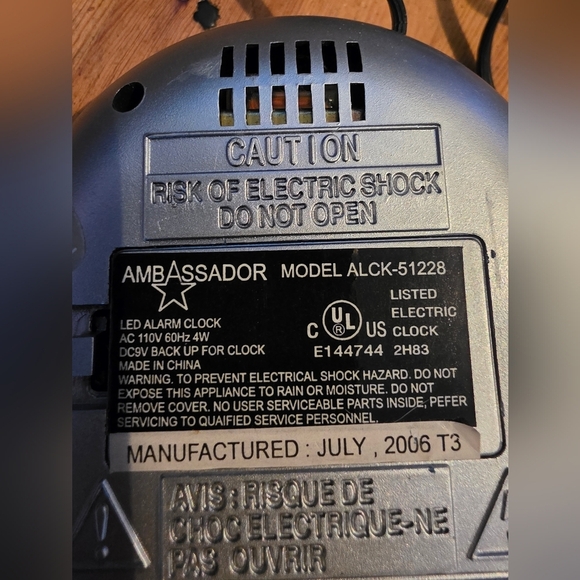 Ambassador Silver Alarm Clock - Picture 8 of 8